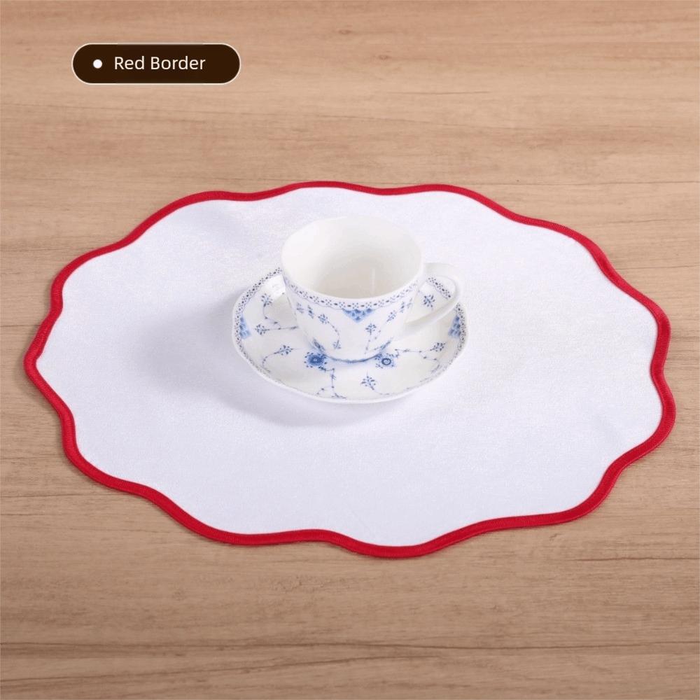 Double-Sided Linen Dining Mat Non-Slip Table Mats Exquisite Heat Insulation Pad  Kitchen