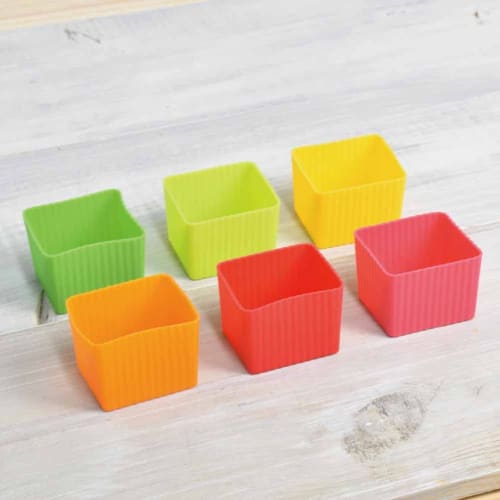 Ippinsha Silicone Cups, Set of 6, Microwave and Dishwasher Safe, Sugar Land, 34752-6