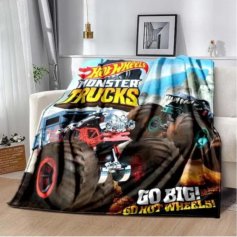 Monster Jam Grave Digger Truck Hot Wheels Sofadecke, leichte warme Isolierdecke, Bett, Büro, Auto, Knieschützer, Überwurfdecke