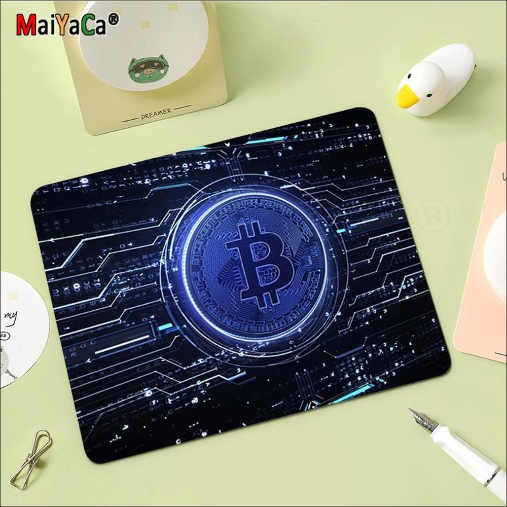 Bitcoin Art Mousepad Rubber Small Thickened Mouse Pad Gaming Keyboard Table Mat Office Supplies Room Decor for PC Mouse Carpet