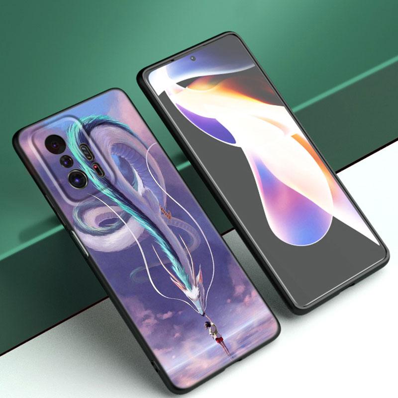 Studio Ghibli Totoro Phone Case For Xiaomi Mi A2 8 9 SE Note 10 10T 11 12 Lite 9T 11T 12S 12T Pro A3 6X 12X Soft TPU Black Cover