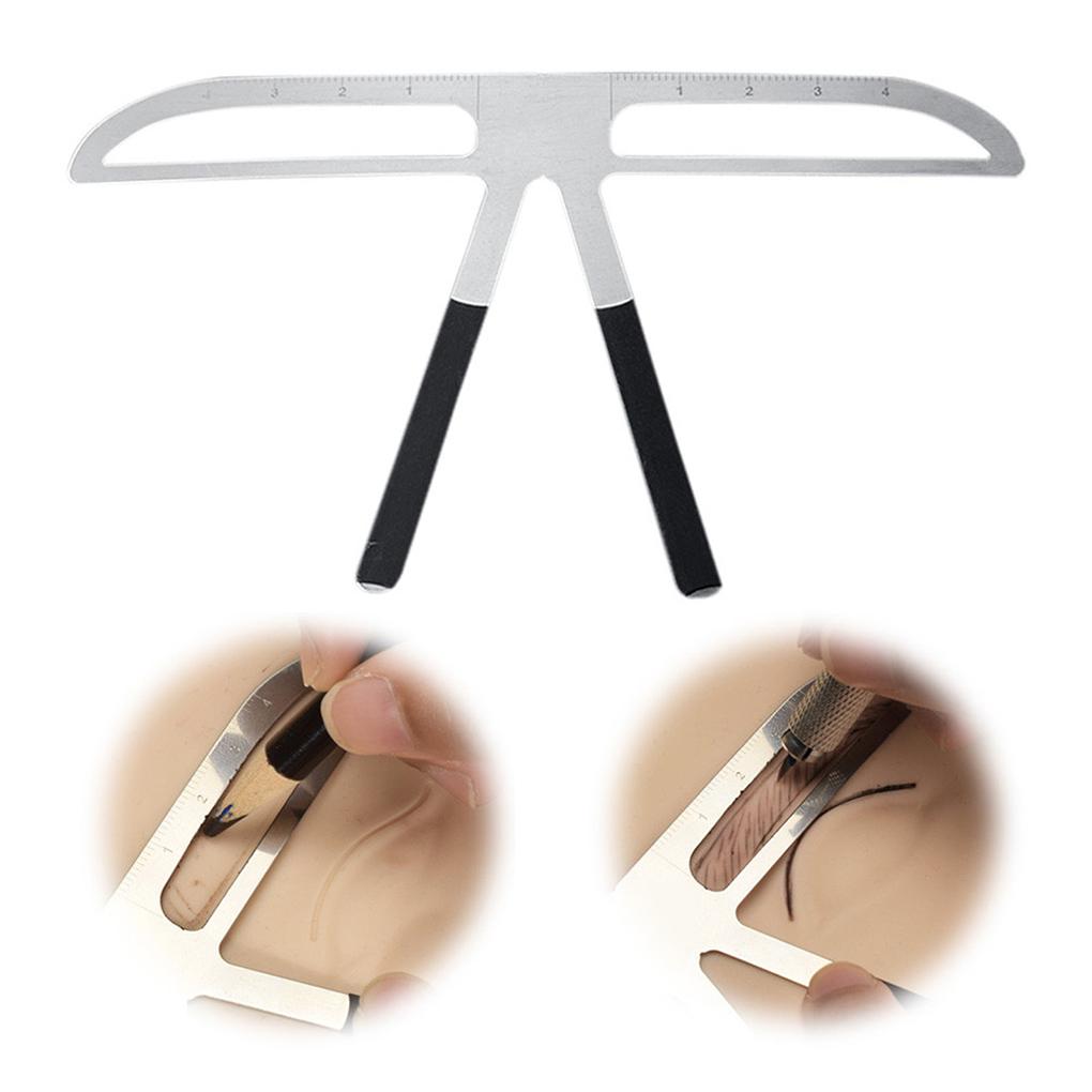 

Eyebrow Ruler Stainless Steel Measure Professional Stencils Three-Point Shaping Position Template Beauty School Coesmetic