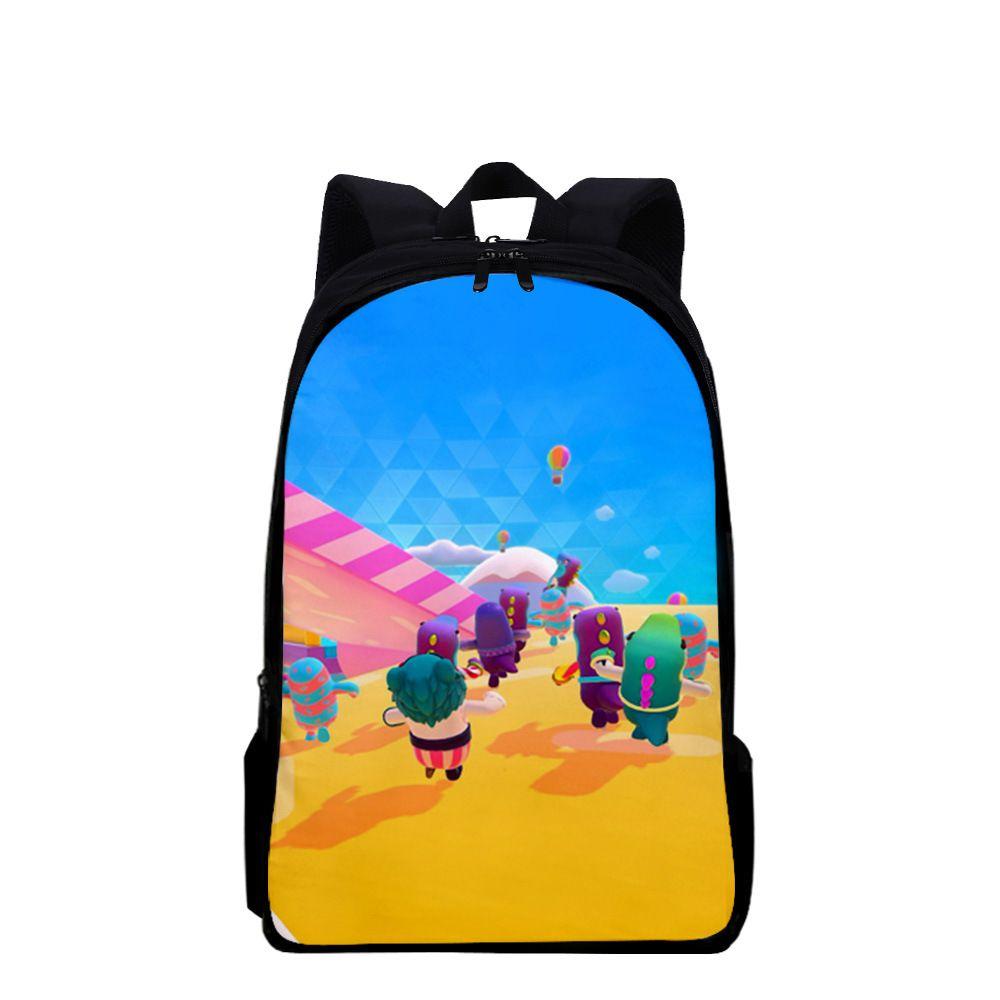 Fall Guys 3d Printed Backpack Perfect For Primary And Secondary School Students