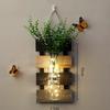 Wall Decoration Ins Style Wall Lamp Nordic Originality Plant Butterfly Background Home Decor Wall Lights Vase Lamp for Bedroom