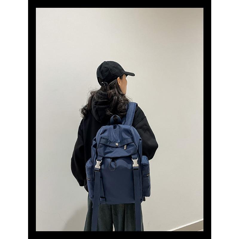 

Повседневный рюкзак, высококачественный уличный дорожный рюкзак, корейская версия, большая вместимость, школьный рюкзак для учеников и учениц средней школы Small синий