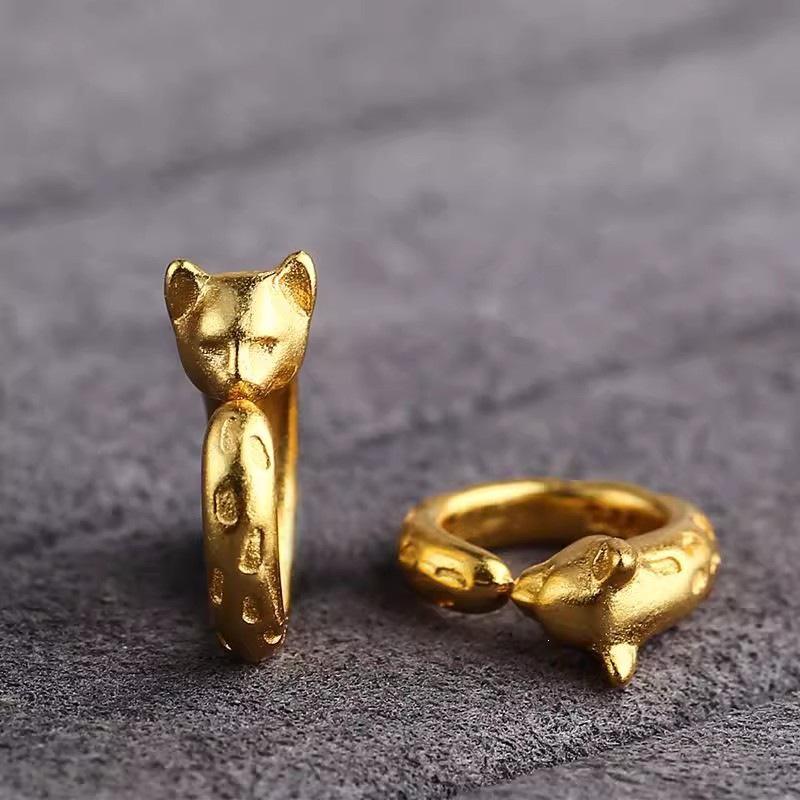 Retro Personalized Leopard Card Ring: Versatile DIY Accessory with Star, Moon, and Phoenix Eye Designs серебряный