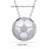 3D Football Necklace Rhinestone Soccer Necklace Creative Football Pendant Choker  Men
