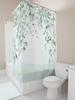Minimalist Modern Green Plant Style Home Decor Shower Curtain Waterproof and Durable Easy to Clean and Maintain  Non Transparent