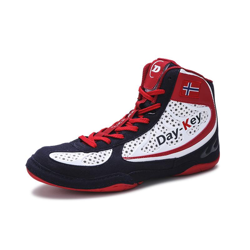 Factory direct sales new spot wrestling shoes high-top men's shoes adult training shoes breathable and wear-resistant