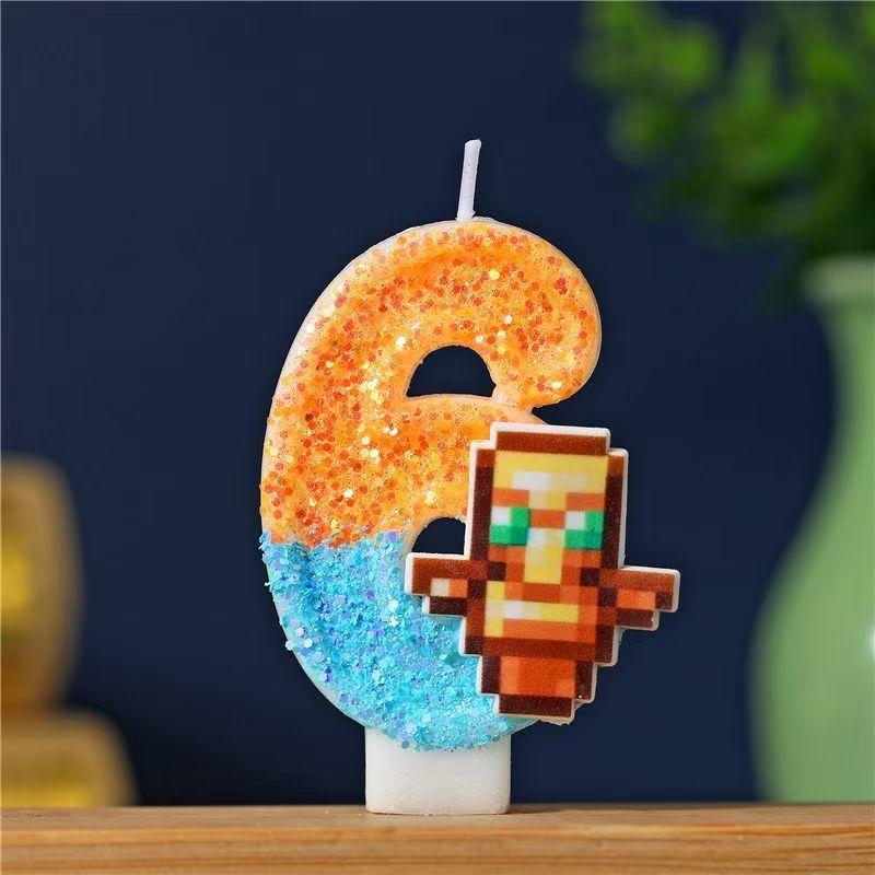 Number Candle 0-9 Birthday Cake Candle Decorative Candle for Baking Party Supplies Kids Birthday Cake Decoration