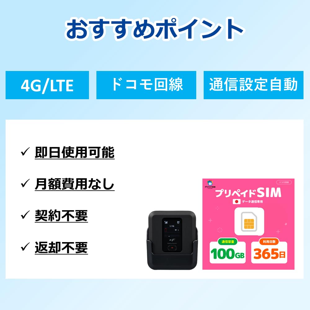 100G prepaid SIM 365 days a Fuji Soft Car Router FS040W Car Set cigarette socket No contract required No monthly fee charge not No return required