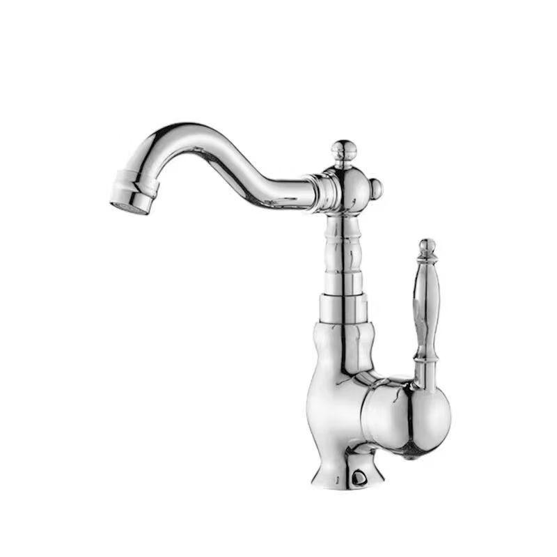 Classic Bathroom Basin Faucet with Ceramic Handle
