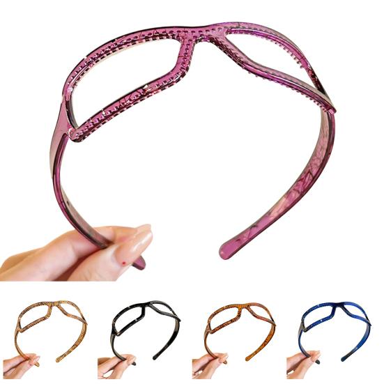 Women Headband Anti-slip Teeth Glasses Frame Design Acrylic Material Lightweight Hair Hoop Hair Accessories