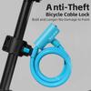 Portable Bicycle Safety Lock Steel Cable Lock AntiTheft Elasticity Lock Road Bike Steel Wire Lock
