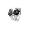 Seiko Spirit Solar Black Pair Watches with Gift Box for Men and Women SBPX083 STPX031
