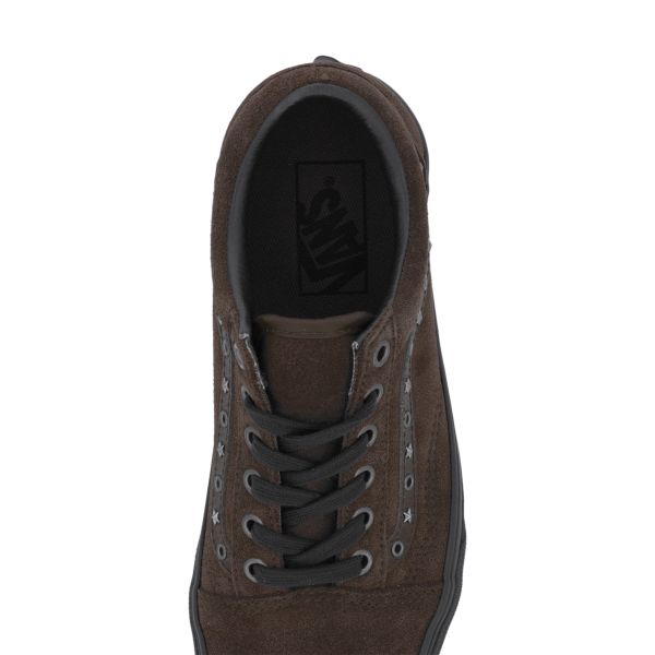 Vans נעלי סקייט רב-תכליתיות ונוחות בסגנון Old Skool, נעלי ספורט יוניסקס, חום VN000D9YBRO1