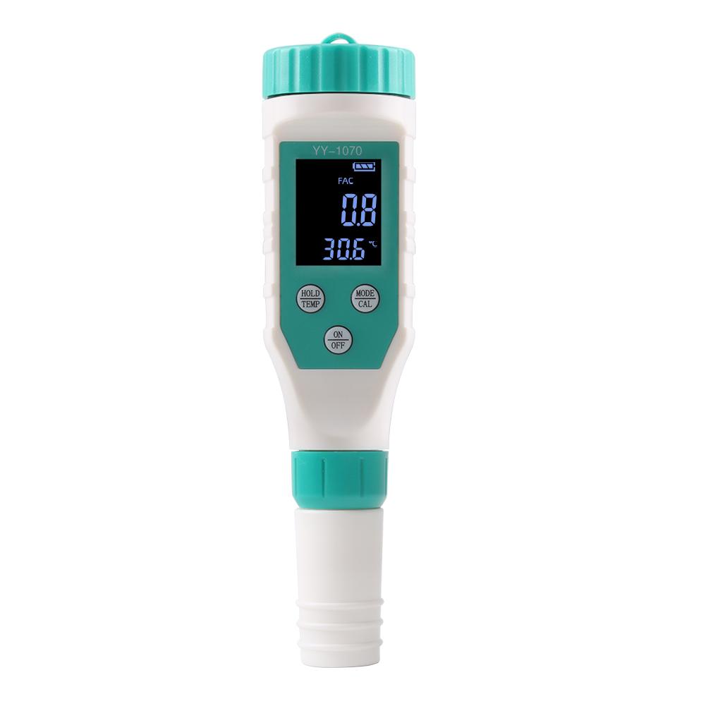 Digital Chlorine Meter PH Tester 7 In 1 SALT/ ORP/ TDS/EC/TEMP Tester CL Water Quality Analyzer for Swimming Pool Hot Spring