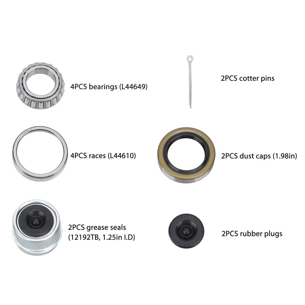 Trailer Axle Trailer Hub Bearing Kit Trailer Wheel Hub Bearing Kit Trailer Axle Hub