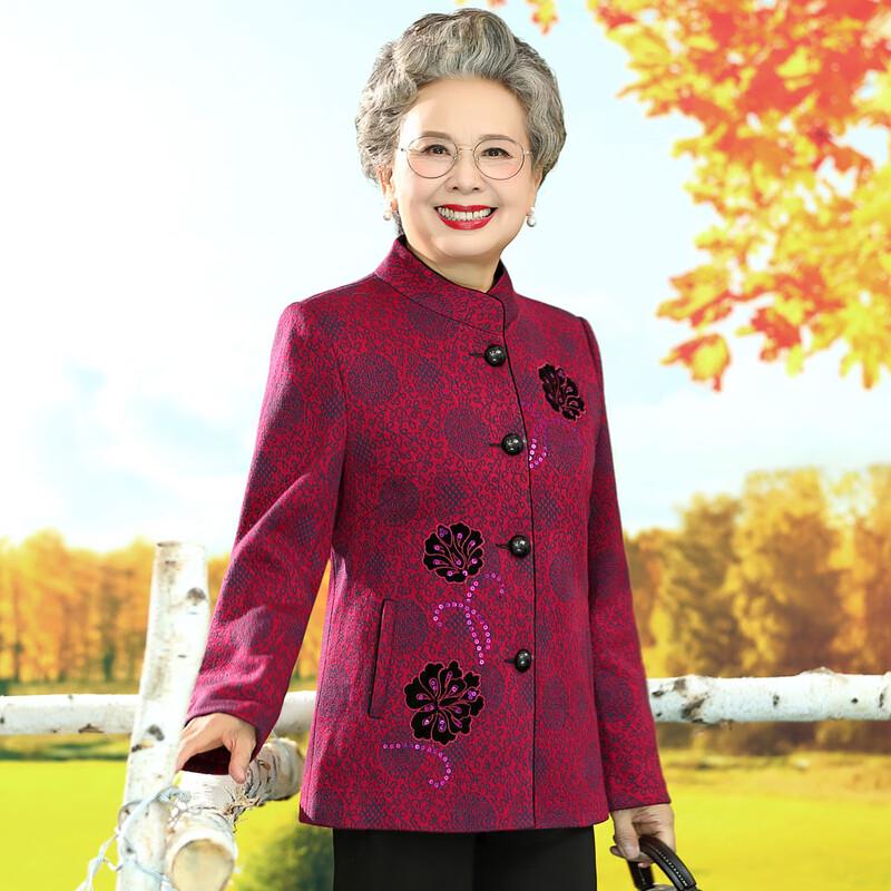 

Elegant Floral Cardigan for Mature Women 2XL