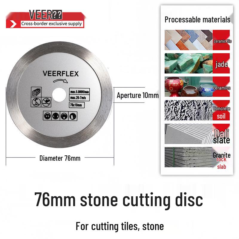 3-inch Mini Angle Grinder Disc for Tile, Stone, Wood, Metal – 75/76mm Saw Blade & Flap Grinding Wheel