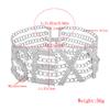 RUI RUI YU Women's Luxury Necklace Jewelry, Individual SEXY Pattern Rhinestone Choker Alloy Wide Necklace