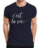 Cest La Vie French Saying Calligraphy Handlettering Minimal Unisexs T Shirt