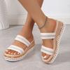 Brand Ladies Shoes Basic Women's Slippers Fashion Peep Toe Casual Slippers Women Summer Plus Size Solid Wedge Slippers