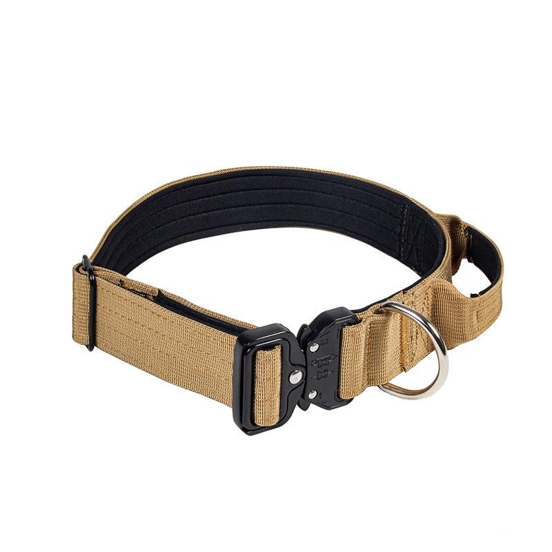 Dog Collar Leash Set Nylon Tactical Dog Collars Rugged Durable Zinc Alloy Buckle Thicken Soft Lining Collar For Medium Big Dogs
