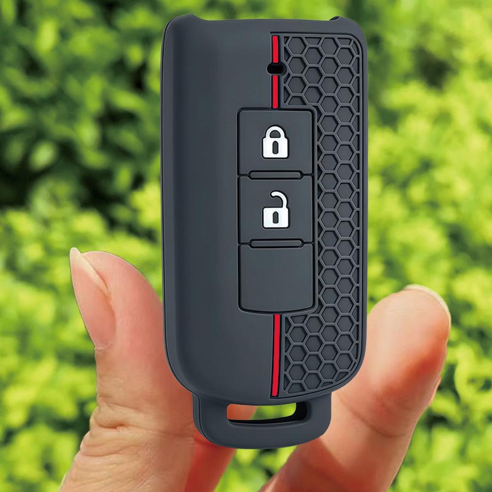 2 Button Key Cover For Mitsubishi Xpander Outlander ASX Pajero Eclipse Cross Montero Silicone Remote Car Key Case Cover Shell