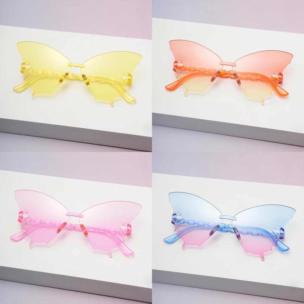 Butterfly Eyewear Unisex Frameless Sunglasses With Resin Lenses For Travel And Fashion
