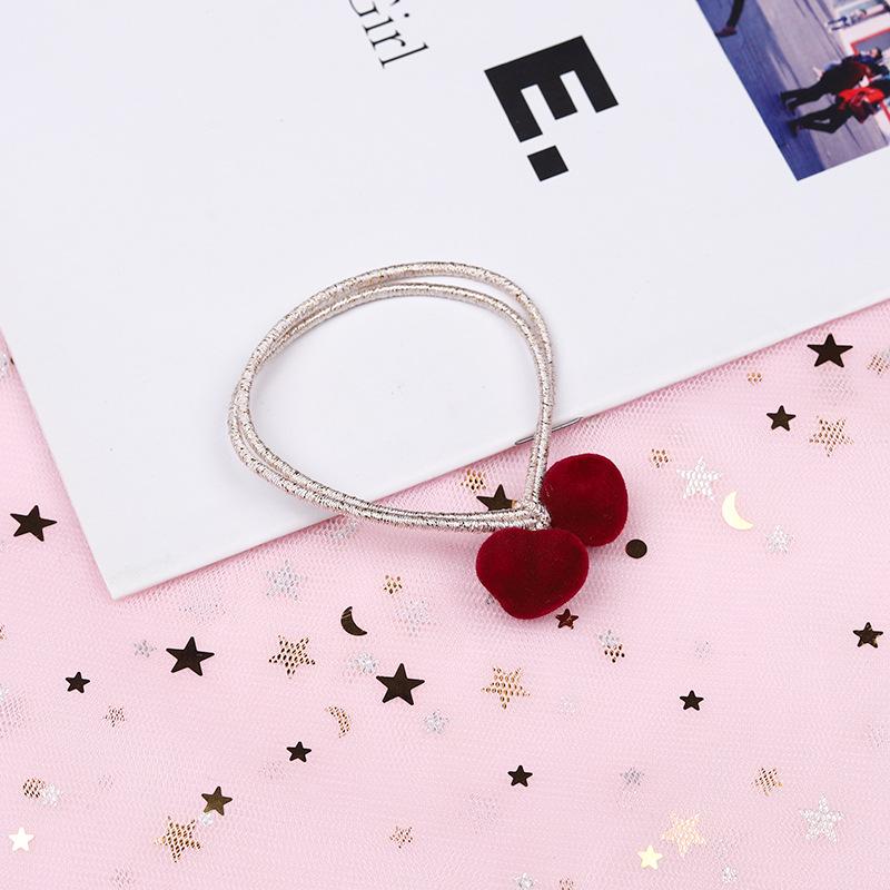 

Праздничные красные эластичные резинки для волос: Формы Сердце и Квадрат с Кожаными Обложками