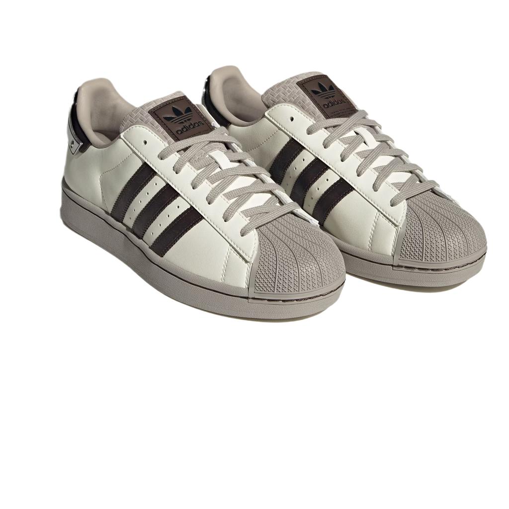 Adidas Originals SUPERSTAR II Low top Skateboard Shoes Unisex White Brown Sneakers JQ6250