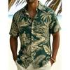 Heren Retro Hawaïaanse Scène Vakantie Korte Mouwen Shirt, Voor Zomerkleding, Casual Activiteiten