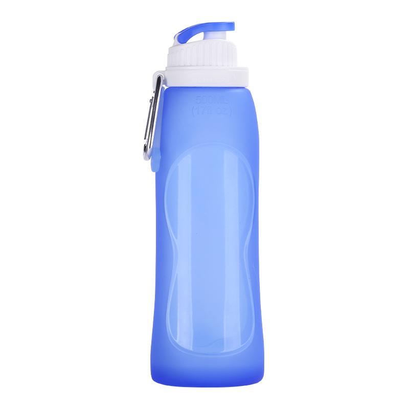 Výbuchy Atletická láhev na vodu Kolo Venkovní aktivita Atletický s ručním silikonovým hrnkem Lehká Láhev na vodu s přímým pitím proti pádu