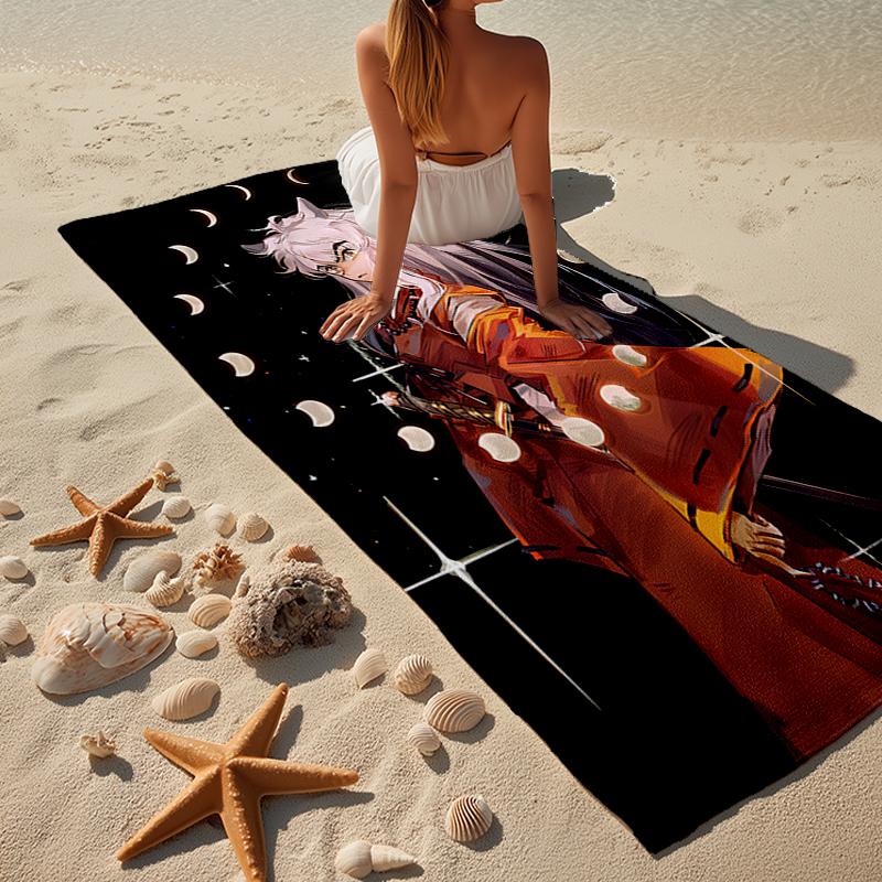 Anime Sessho-maru Beach Towel, Super Soft Microfiber, Gift for Her/Him, Birthday, for Pool, Beach, Travel, Home Decor Fan gifts