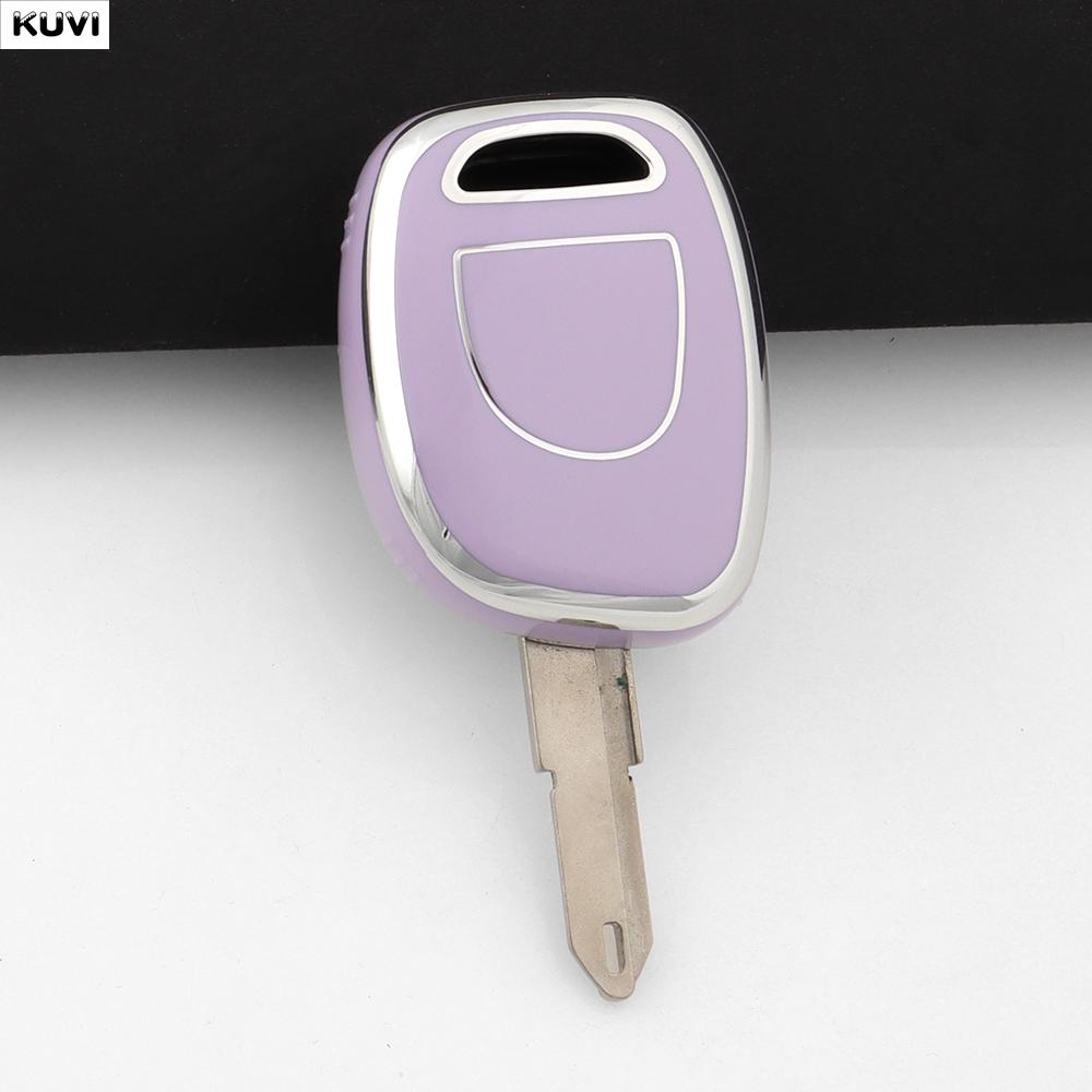 

Fashion Tpu Car Key Case Cover For Renault Twingo Clio Kangoo Master No Chip Uncut Ne73 Vac102 Protected Shell Fob Keychain Bag