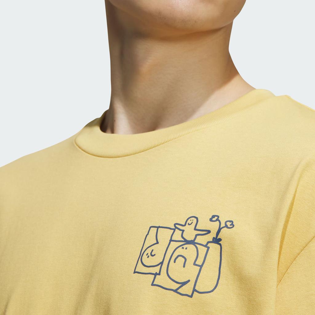 Adidas Originals Shmoofoil STAIRS T SHIRT T Shirt Unisex Yellow KD1870-
