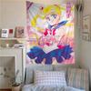 Fighting The Dark Forces S-Sailor-M-Moon Hanging Bohemian Tapestry Bohemian Wall Tapestries Mandala Kawaii Room Decor