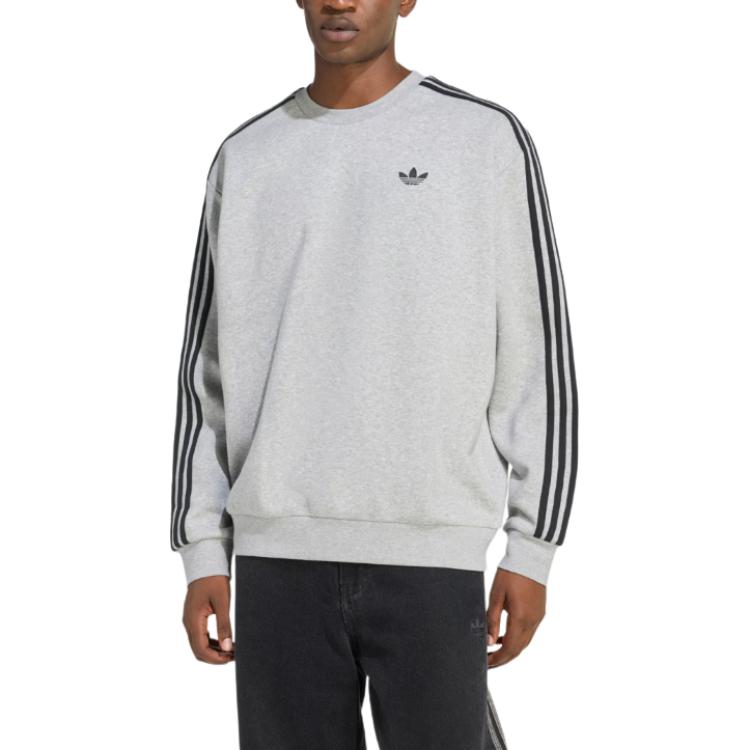 Adidas Originals Adicolor 3-Stripes Logo Loose Fit Long Sleeve Sweatshirt Men tops KE2919