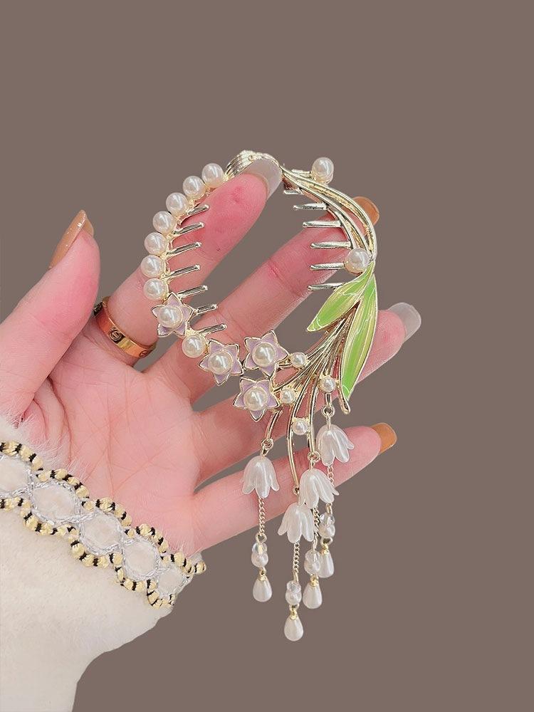 

Заколки для волос с цветочной пряжкой из хвоща, булочка, держатель для хвоста, заколка для волос для головного убора, аксессуары для волос