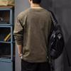 Autumn Wasteland Feng Shui Washing Printing Long-Sleeved T-Shirt Men'S American Heavy Pure Cotton Bottoming Shirt Trendy Brand Loose Sweater