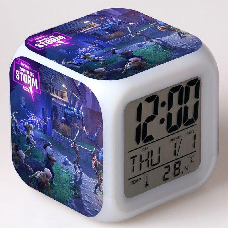 Colorful Multi-function Digital Alarm Clock With Led Display And Thermometer