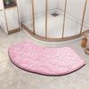 Curved Bathroom Mat Thickened Shower Room Absorbent Door Mat Toilet Bathroom Non-slip Mat Dirt-resistant Entrance Mat