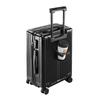 ABS PC Hardshell Spinner Luggage with Hidden Cup Holder