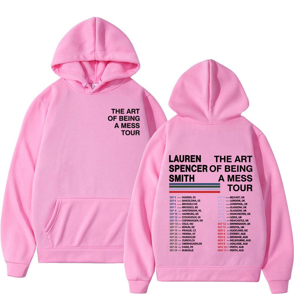 

Lauren Spencer Smith The Art of Being A Mess Tour Vintage Hoodie Men s Women Fashion Pullover Long-sleeved Comfort Sweatshirt L
