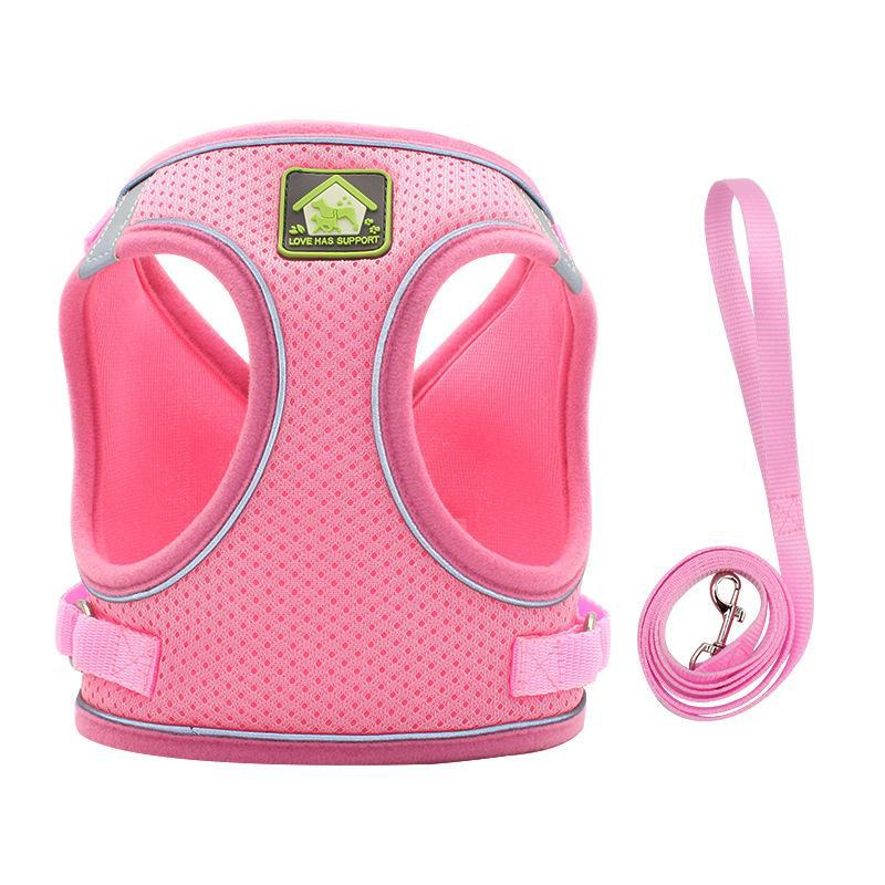 

Комплект из светоотражающей дышащей шлейки и поводка для собак Medium