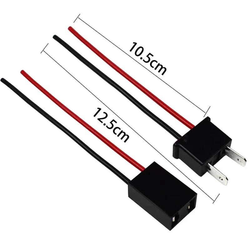 2 Pièces H7 H4 9005 Douille Lignes de Lumière de Voiture Adaptateur Câblage Faisceau d'Ampoules de Phare de Voiture Connecteur Prise Mâle Femelle Câble d'Extension