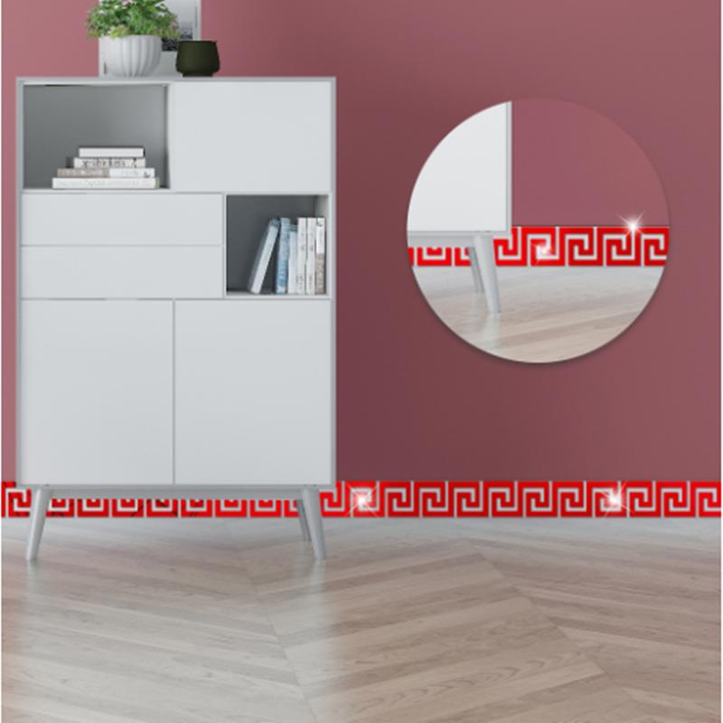 New 10Pcs Building Border Acrylic Mirror Sticker Wall Art Home Diy Decoration Mirror Wall Stickers Home Office Decor 100X100Mm