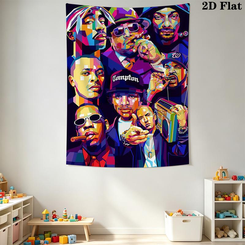 Rap Legends Visual Celebration Threepiece Set 1 Duvet Cover 2 Pillowcase Without Core Soft And Comfortable Christmas Birthday Gift