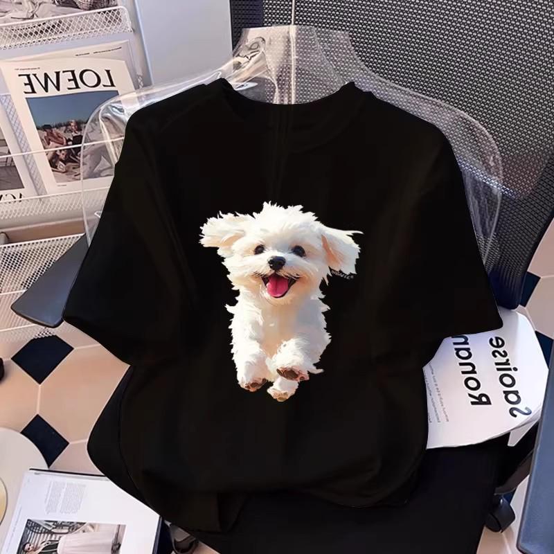 Women's Oversized Cartoon Short Sleeve T-shirt - Summer 2026 Trendy Design